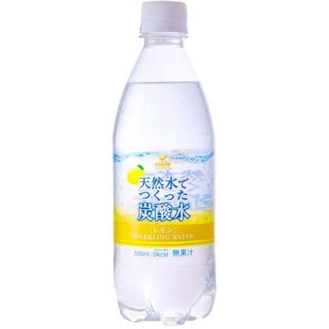 神戸居留地 天然水でつくった炭酸水 レモン ＰＥＴ ソーダ 無糖 （５００ｍｌ＊２４本入）