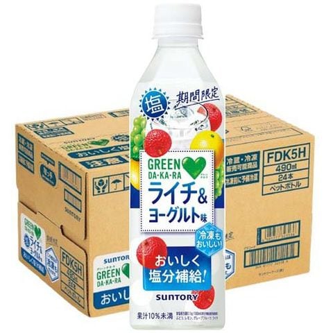 グリーン ダカラ 塩ライチ＆ヨーグルト （４９０ｍｌ＊２４本）