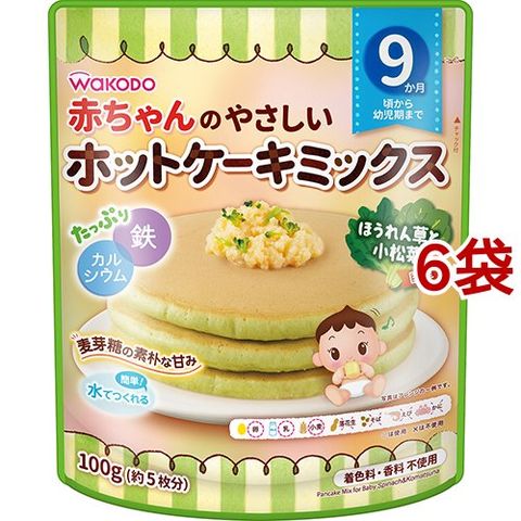 Dショッピング 和光堂 赤ちゃんのやさしいホットケーキミックス ほうれん草と小松菜 １００ｇ ６袋セット カテゴリ おやつの販売できる商品 爽快ドラッグ Rakuten Direct ドコモの通販サイト