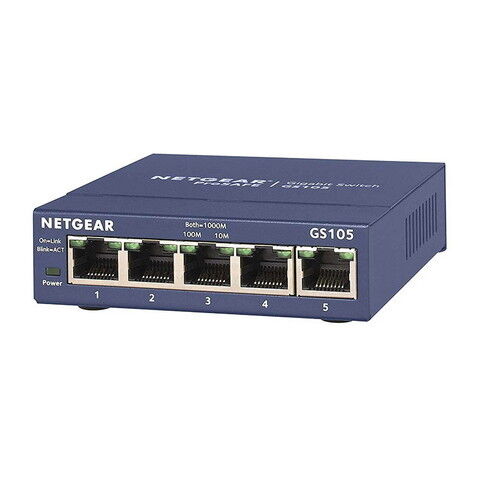 NETGEAR（ネットギア） ギガビット5ポート アンマネージスイッチ 1000Mbps メタル筐体 リミテッドライフタイム保証 GS105-500JPS 【返品種別A】