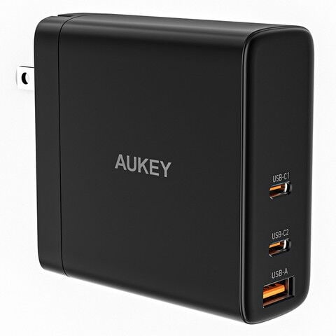 dショッピング |AUKEY 140W USB充電器 USB-A×1/USB-C×2 PA-B8-BK