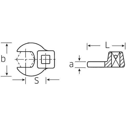 Stahlwille(スタビレー) 540-28 (3/8SQ)クローフットスパナ-