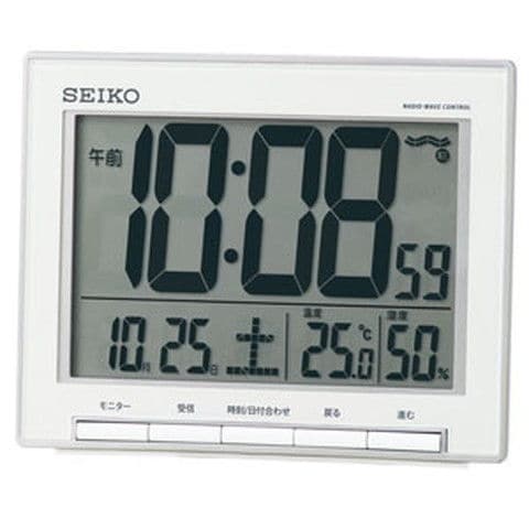 時計 目覚まし時計 セイコータイムクリエーション 電波目覚まし時計 温度　湿度 SQ786S 【返品種別A】