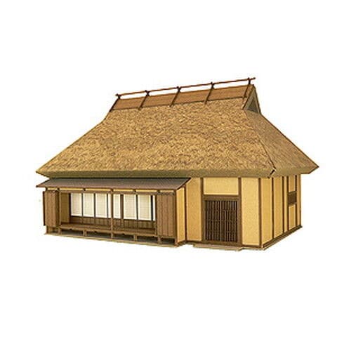 さんけい 1/87 茅葺民家-1 みにちゅあーとキット･情景シリーズ【MK05-07】 組立キット SK MK05-07カヤブキノ 【返品種別B】