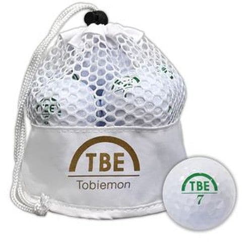 飛衛門 公認球ゴルフボール12球（ホワイト）　1ダース　2017年モデル TOBIEMON とびえもん　メッシュバッグ入り TBM-2MBW 【返品種別A】