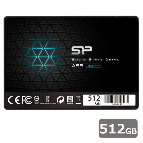 SiliconPower（シリコンパワー） Ace A55シリーズ SATA III(6Gb/s) 2.5インチ内蔵SSD 512GB メーカー3年保証 PS4動作確認済 SPJ512GBSS3A55B 【返品種別B】