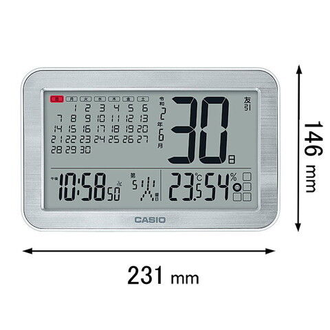 時計 カシオ 電波置き掛け兼用時計 電波時計 日本全国対応 IDC-800J-8JF 【返品種別A】