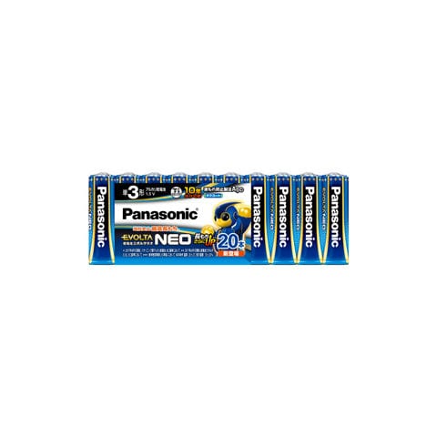 パナソニック アルカリ乾電池単3形 20本パック Panasonic EVOLTA NEO LR6NJ/20SW 【返品種別A】