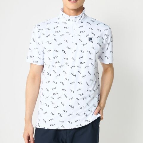 dショッピング |フィラ メンズTシャツ ハーフジップ半袖ハイネック L