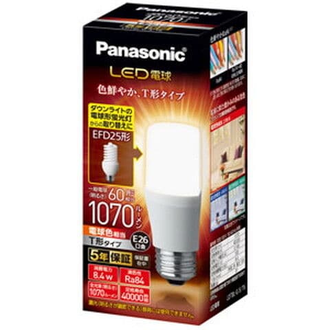 パナソニック LED電球 T形 1070lm（電球色相当） Panasonic LDT8LGST6 【返品種別A】