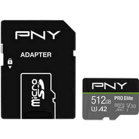 PNY（ピーエヌワイ） microSDXCメモリカード 512GB（Class 10 UHS-I U3 V30 A2） PNY Pro Elite U3 P-SDUX512U3100PRO-GE 【返品種別B】