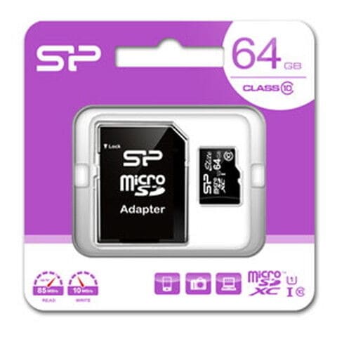 SiliconPower（シリコンパワー） microSDXCメモリーカード 64GB Class10 UHS-I  SP-MCSDXC64GB10 【返品種別A】