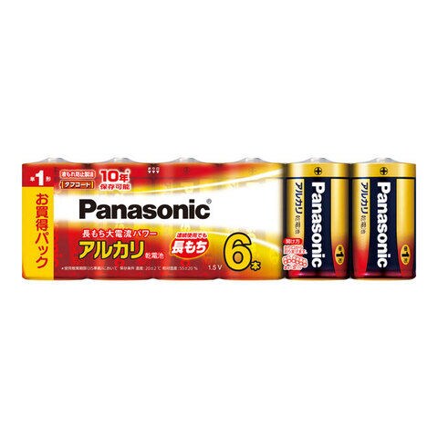 パナソニック アルカリ乾電池単1形 6本パック Panasonic LR20XJ/6SW 【返品種別A】