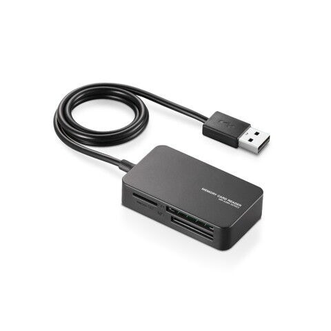 エレコム USB2.0小型メモリリーダライタ（ブラック）  MR-A39NBK 【返品種別A】