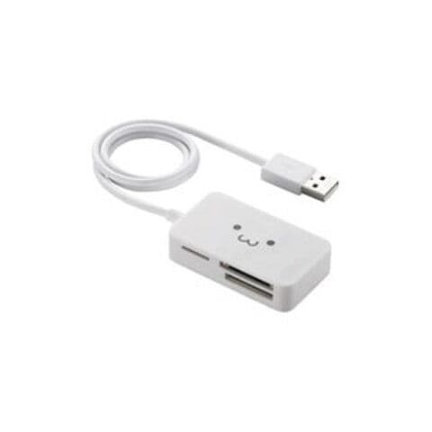 エレコム USB2.0小型メモリリーダライタ（ホワイト）  MR-A39NWHF1 【返品種別A】