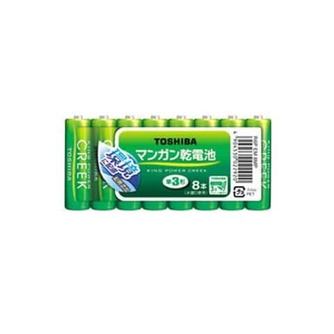 東芝 マンガン乾電池単3形 8本パック TOSHIBA　キングパワークリーク R6P-EM-8MP 【返品種別A】
