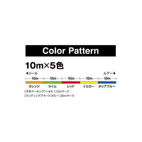 dショッピング |シマノ オシア8 10m×5カラー 400m(2.0号/45lb) SHIMANO