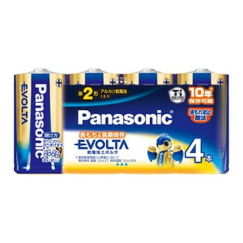 パナソニック アルカリ乾電池単2形 4本パック Panasonic EVOLTA LR14EJ/4SW 【返品種別A】