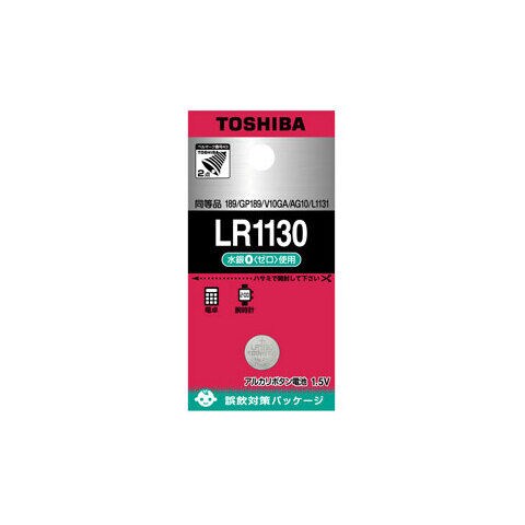 東芝 アルカリボタン電池×1個 TOSHIBA LR1130 LR-1130EC 【返品種別A】