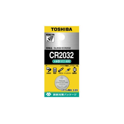 東芝 リチウムコイン電池×1個 TOSHIBA CR2032 CR-2032EC 【返品種別A】