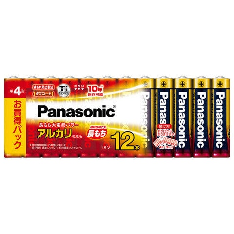 パナソニック アルカリ乾電池単4形 12本パック Panasonic LR03XJ/12SW 【返品種別A】