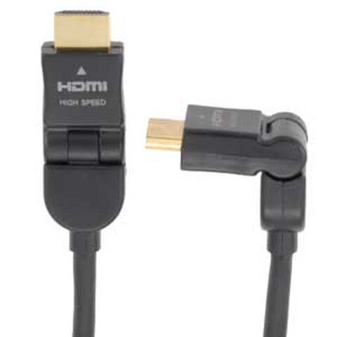 オーム HDMIケーブル(1.5m)Ver1.4対応・スイングタイプ/横 OHM VIS-C15SH-K 【返品種別A】