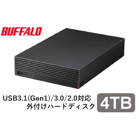 BUFFALO 外付けHDD 4TBスマホ/家電/カメラ