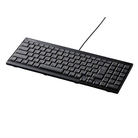 バッファロー USB接続 有線スリムキーボード（ブラック）  BSKBU14BK 【返品種別A】