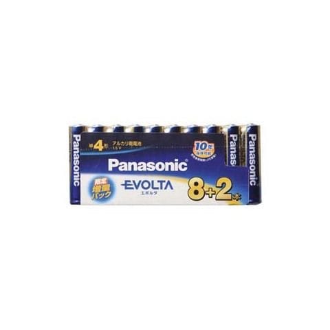 パナソニック アルカリ乾電池単4形 8＋2本パック(増量パック) Panasonic EVOLTA LR03EJSP/10S 【返品種別A】