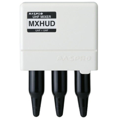 マスプロ 混合器【UHF・FM】＋【UHF・FM】 (屋外用・全端子電流通過型) MXHUD-P 【返品種別A】