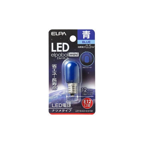 ELPA LED電球 ナツメ形（青色） elpaballmini LDT1B-G-E12-G102 【返品種別A】