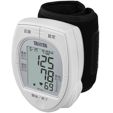 タニタ 手首式血圧計 ホワイト 軽量 コンパクト オシロメトリック式 BP-A11-WH