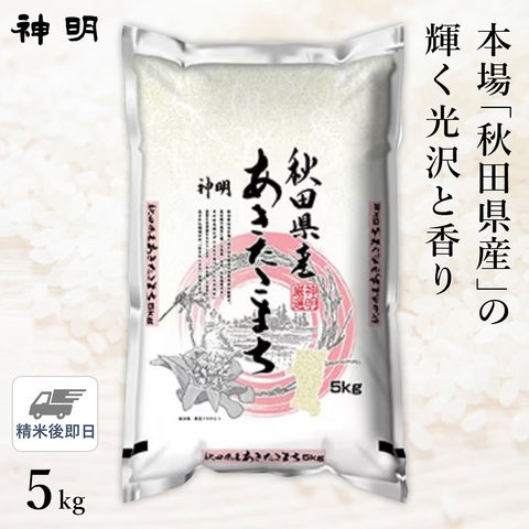 ○【最短当日出荷】新米 令和6年産 秋田県産 あきたこまち 5kg(1袋) 精米仕立て