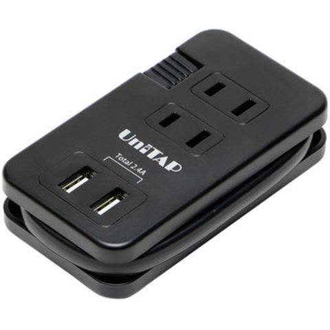 プリンストン USB給電x2電源タップ3個口OAタップ (ブラック) PPS-UTAP10BK