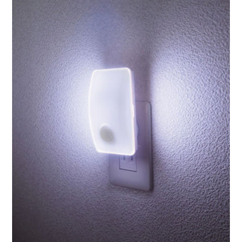 ELPA LEDナイトライト 明暗人感センサー ホワイト PM-L230(W)