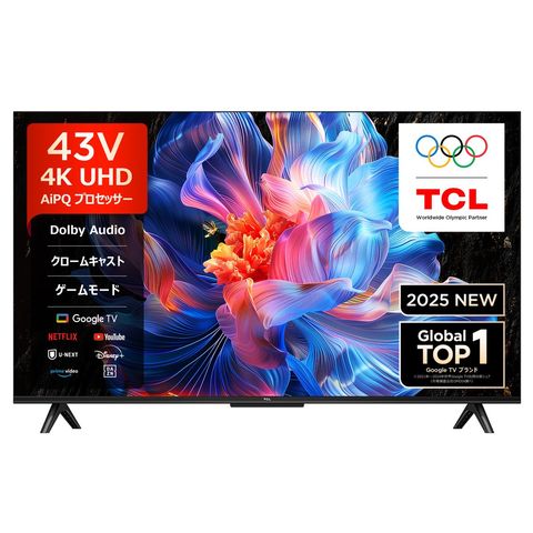 ティーシーエル TCL 43型 4K液晶テレビ 43K600U 2019年製 dショッピング |TCL 43型Google搭載液晶テレビ 43P6K | カテゴリ：TV