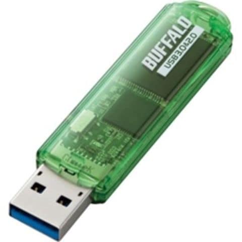 バッファロー USB3.0対応 USBメモリー スタンダード 64GB グリーン RUF3-C64GA-GR