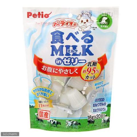 ペティオ　食べるミルク　ｉｎゼリー　１６ｇｘ２０個　犬　おやつ 関東当日便