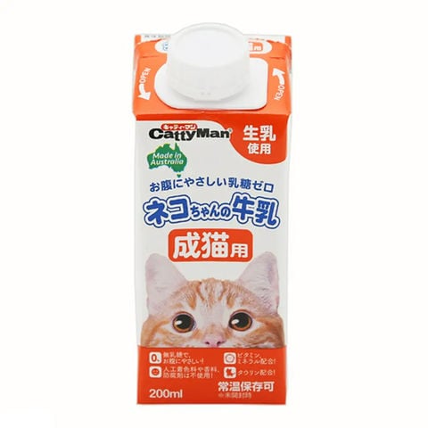 キャティーマン　ネコちゃんの牛乳　成猫用　２００ｍｌ×２４本　猫　ミルク 関東当日便