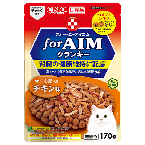 dショッピング |キャットフード いなば ＣＩＡＯ ｆｏｒ ＡＩＭ クランキー かつお節入りチキン味 １７０ｇ 関東当日便 | カテゴリ：キャットフードの販売できる商品  | チャーム (023289261)|ドコモの通販サイト