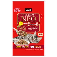 Dショッピング キャットフード ペットライン キャラットミックス ネオ かつお仕立ての味わいブレンド １ｋｇ ２５０ｇ ４袋 関東当日便 カテゴリ の販売できる商品 チャーム ドコモの通販サイト