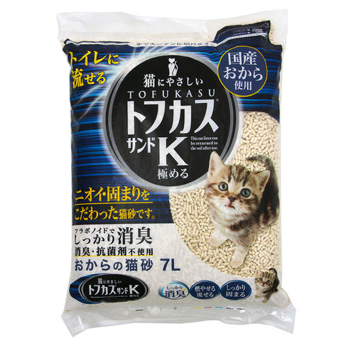 dショッピング |猫砂 トフカスサンドＫ ７Ｌ×４袋 流せるおからの猫砂