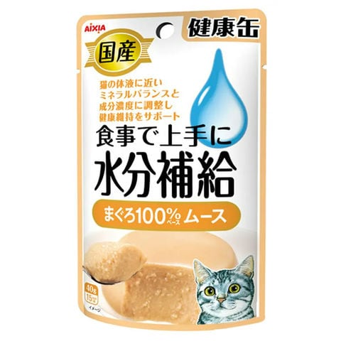 アイシア　国産健康缶パウチ　水分補給　まぐろムース　４０ｇ 関東当日便