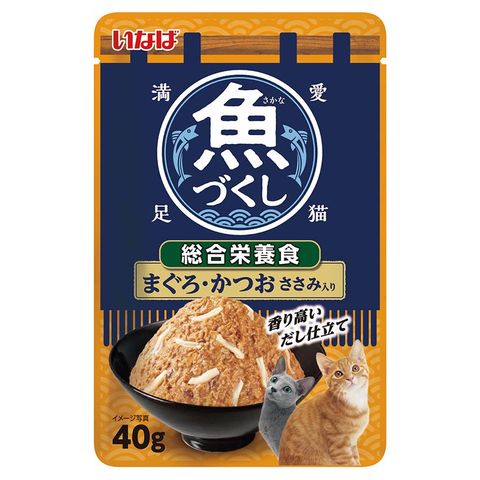 dショッピング |いなば 魚づくし パウチ 総合栄養食 まぐろ・かつお
