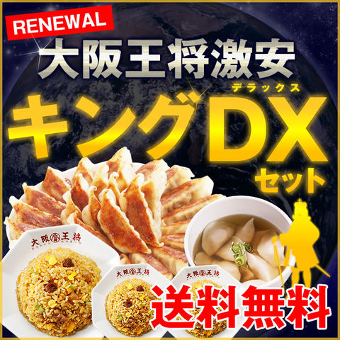 【単品合計5,660円のところ⇒4,001円！】大阪王将 激安キングDXセット＜北海道・沖縄は別途追加送料＞送料無料 冷凍食品 通販 お取り寄せ 中華 仕送り レンチン 備蓄 簡単 惣菜 ギフト チャーハン ごはん 米 お米 冷凍餃子 業務用 ぎょうざ ギョウザ ギョーザ