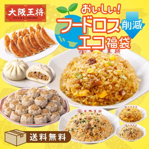 大阪王将 おいしい！フードロス削減エコ福袋＜北海道・沖縄は別途追加送料＞ 訳アリ 餃子 チャーハン お取り寄せ 冷凍食品 冷凍餃子