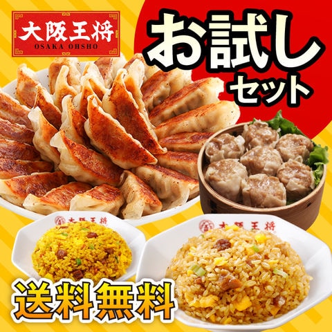 【単品合計5,260円のところ⇒3,780円】大阪王将お試しセットVer.8 ＜北海道・沖縄は別途追加送料＞送料無料 冷凍食品 通販 お取り寄せ 中華 仕送り レンチン 備蓄 簡単 惣菜 ギフト チャーハン ごはん 米 お米 冷凍餃子 業務用 ぎょうざ ギョウザ ギョーザ
