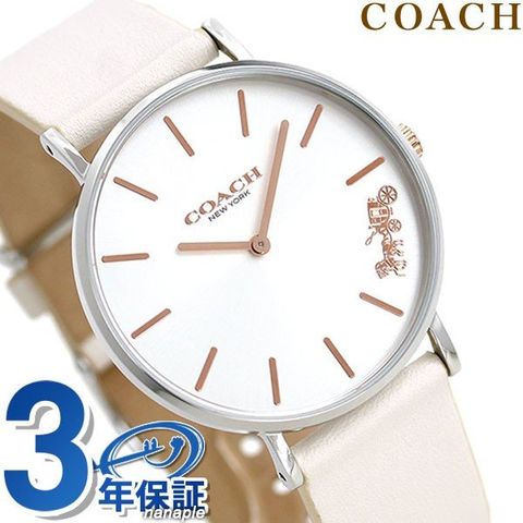 コーチ COACH 時計 レディース 36mm 革ベルト 14503117 ペリー シルバ?×クリーム 腕時計