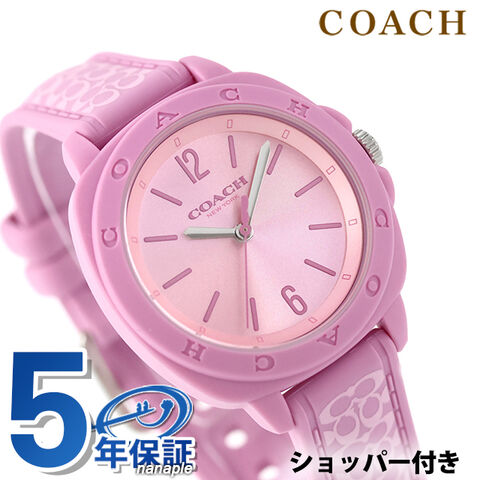 美品 COACHコーチ レディース腕時計スターダスト 桜ピンク 箱付 電池交換済 dショッピング |コーチ キット クォーツ 電池式 腕時計 ブランド