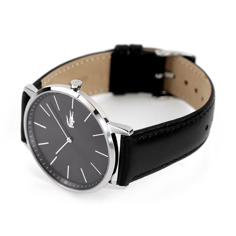 売り本物ラコステ 時計 メンズ 腕時計 ブラック レザー 2011016 腕時計(アナログ)